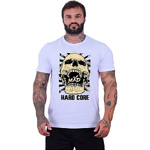 Camiseta Tradicional Masculina Manga Curta MXD Conceito Hardcore Skull