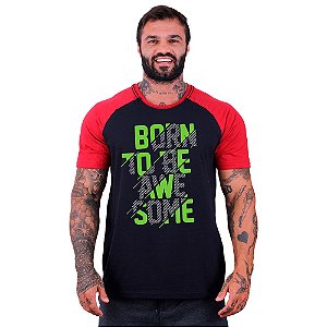 Camiseta Tradicional Manga Curta MXD Conceito Born To Be Awesome Nascido Para Ser Incrível