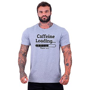 Camiseta Tradicional Masculina Manga Curta MXD Conceito Caffeine Loading