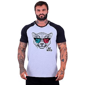Camiseta Tradicional Manga Curta MXD Conceito Felino Visão 3D