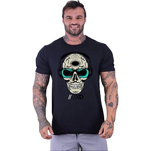 Camiseta Tradicional Manga Curta MXD Conceito Caveira Popstar