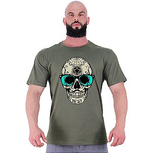 Camiseta Tradicional Manga Curta MXD Conceito Caveira Popstar