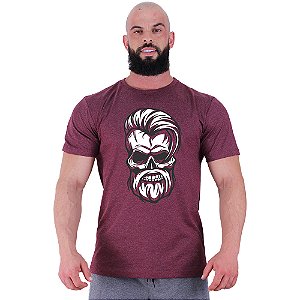 Camiseta Tradicional Manga Curta MXD Conceito Caveira Lenhadora