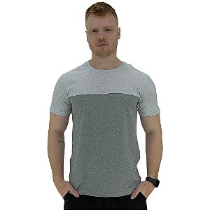 Camiseta Bicolor MXD Conceito Mescla Alvejado com Mescla Tradicional
