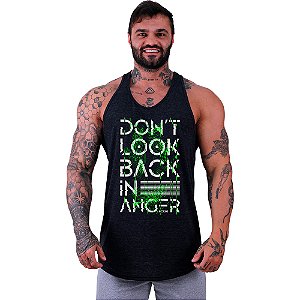 Regata Longline Masculina MXD Conceito Dont't Look Back In Anger Não Olhe Para Trás Com Raiva