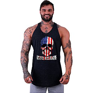 Regata Longline Masculina MXD Conceito Caveira Americana