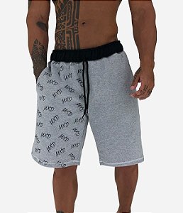 Bermuda Masculina Moletinho MXD Conceito Estampado Lateral Mescla