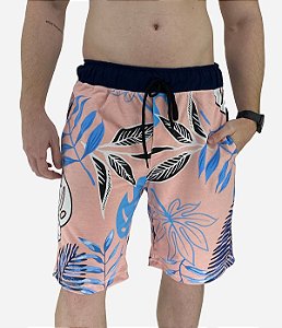 Bermuda Masculina Moletinho MXD Conceito Folhas Diversas