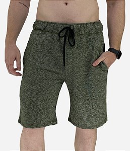 Bermuda Masculina Moletom MXD Conceito Verde Mesclado