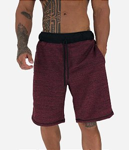 Bermuda Masculina Moletom MXD Conceito Bordo Mesclado