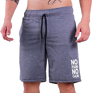 Bermuda Estampada Masculina MXD Conceito No Pain No Gain vertical