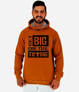 Blusa Moletom Masculino MXD Conceito Com Touca Get Big Or Die Traing