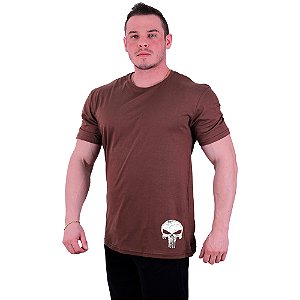 Camiseta Tradicional Masculina MXD Conceito Estampa Lateral Caveira Vingador