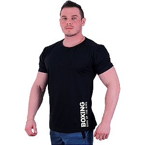 Camiseta Tradicional Masculina MXD Conceito Estampa Lateral Boxing King Of The Ring