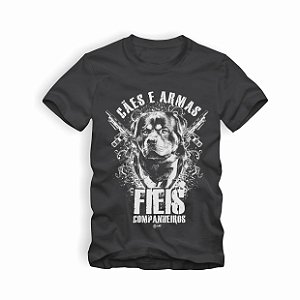 Camiseta IAT Cães e Armas Preta