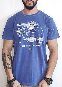 Camiseta IAT Revólver Vintage AZUL