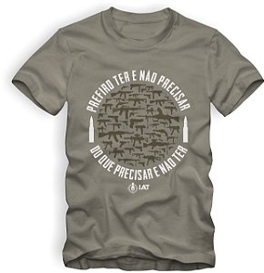 Camiseta IAT Prefiro Ter Cáqui