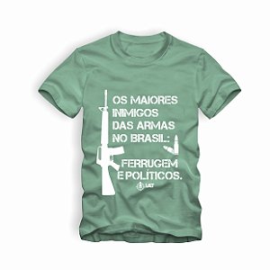 Camiseta IAT Ferrugem e Políticos Verde