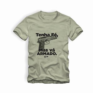 Camiseta IAT Tenha Fé Cáqui