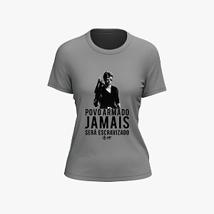 Camiseta Feminina IAT Stallone Chumbo