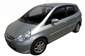 Calha chuva Honda Fit 2003 a 2008 acrilica TG Poli