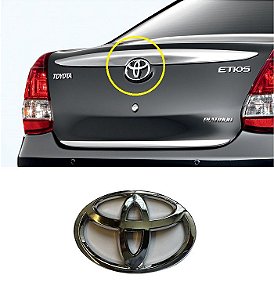 Emblema Logomarca Toyota Cromado Traseiro Etios