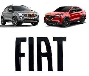 Emblema FIAT `Preto Grade Pulse e Fastback 2022 em diante