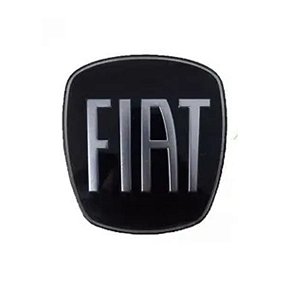 Emblema FIAT Preto Maç Tampa Tras Strada (Aplique Injetado)
