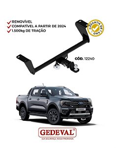 Engate Ranger 2024 em diante com ponteira removível Gedeval