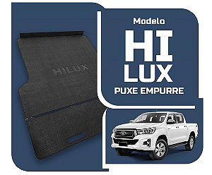 Tapete caçamba Hilux 2016 diante CD puxe empurre com dobradiça