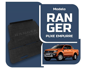 Tapete caçamba Ranger 2013 a 2023 CD XL/XLS/XLT puxe empurre com dobradiça