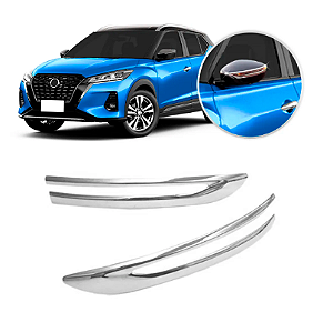 Aplique cromado base retrovisor Nissan Kicks