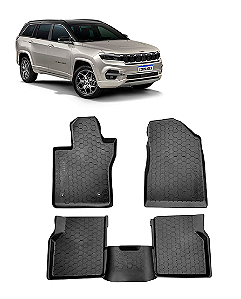 Tapete Commander moldado 5 peças preto