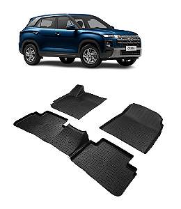 Tapete Creta 2021 em diante moldado 5 peças preto