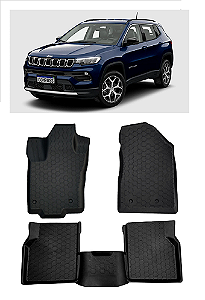 Tapete Compass moldado 5 peças preto