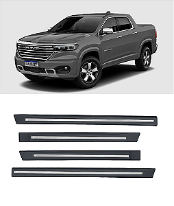 Friso Rampage com emblema cromado cinza sting grey