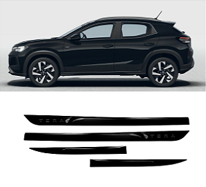 Friso VW Tera com emblema preto pintado cor preto ninja