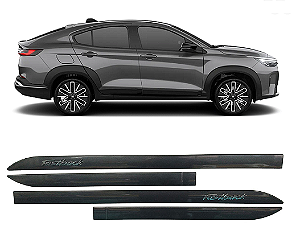 Friso Fastback com emblema cromado pintado cor cinza silverstone mod facao