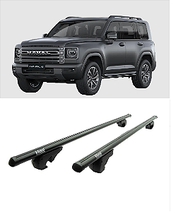 Travessa para longarina GWM H9 em aluminio preto Kiussi sem chave