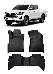 Tapete Hilux 2016 a 2024 moldado 5 peças preto