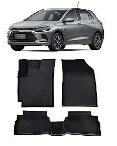 Tapete Onix Hatch 2020 em diante moldado 5 peças preto