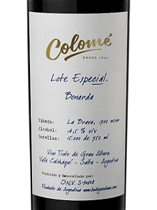 Vinho Colomé Lote Especial Bonarda