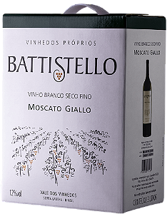 Vinho Battistello Moscato Giallo Bag in Box 750ml