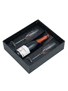 Kit Espumante Casa Valduga Arte Brut com 2 Taças