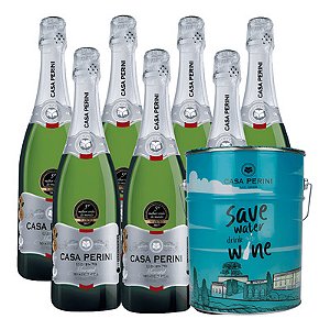 Espumante Kit Balde Casa Perini Moscatel c/7un
