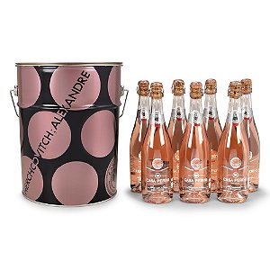Espumante Kit Balde Casa Perini Aquarela Rosé c/7un