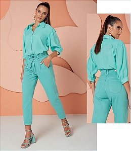 G1223-BLUSA SHANTUNG VISCOSE MISTA - GATOS