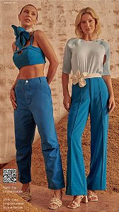 REF 77493 TOP VAZADO C/ ABA - CITY BLUE
