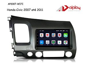 Central Multimidia Honda Civic 2007 ate 2011 Android Alplay AP2007-WIFI - 7 polegadas