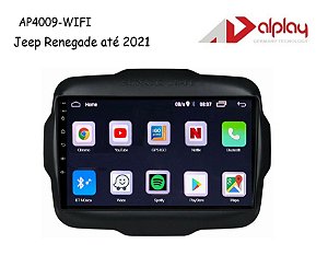 Central Multimidia Jeep Renegade PCD / STD até 2021 Android Alplay AP4009-WIFI - 9 polegadas